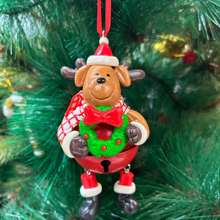 Babble Wrap Bell Ornament- Reindeer