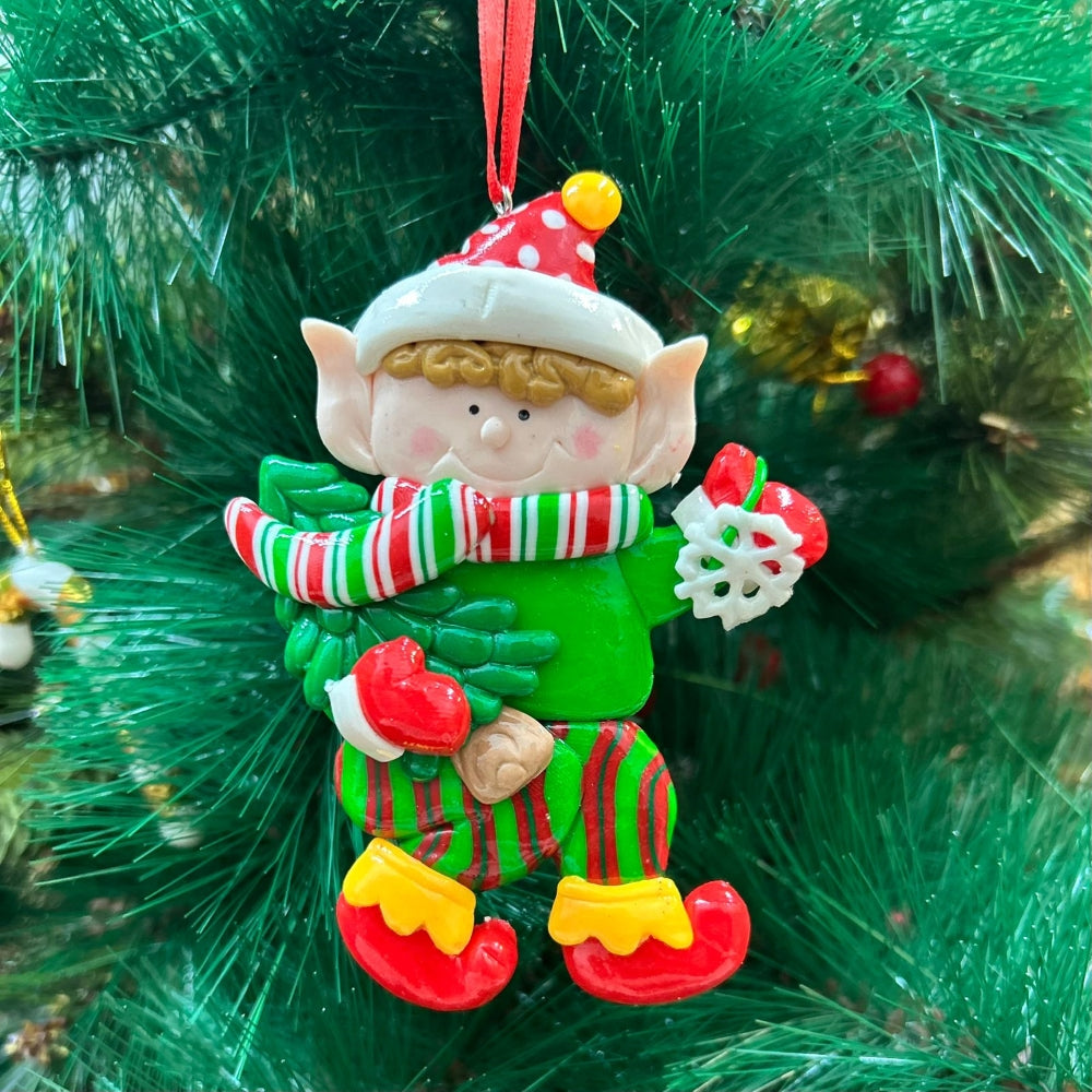 Babble Wrap Christmas Tree Elf Ornament