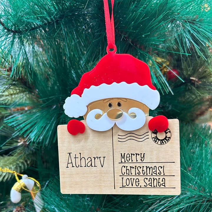 Babble Wrap Post Card Ornament - Santa