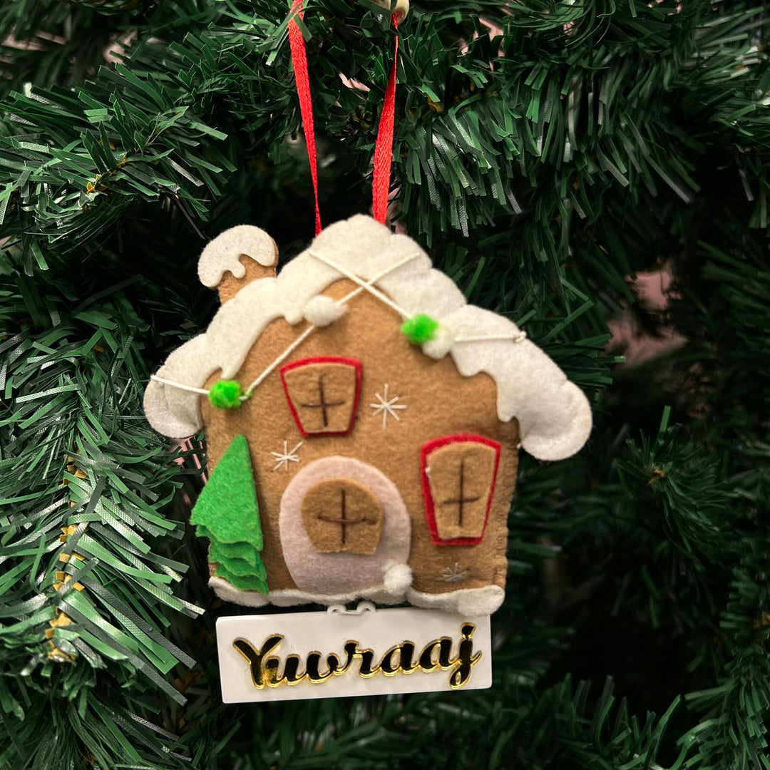 Babble Wrap Gingerbread House Felt Ornament