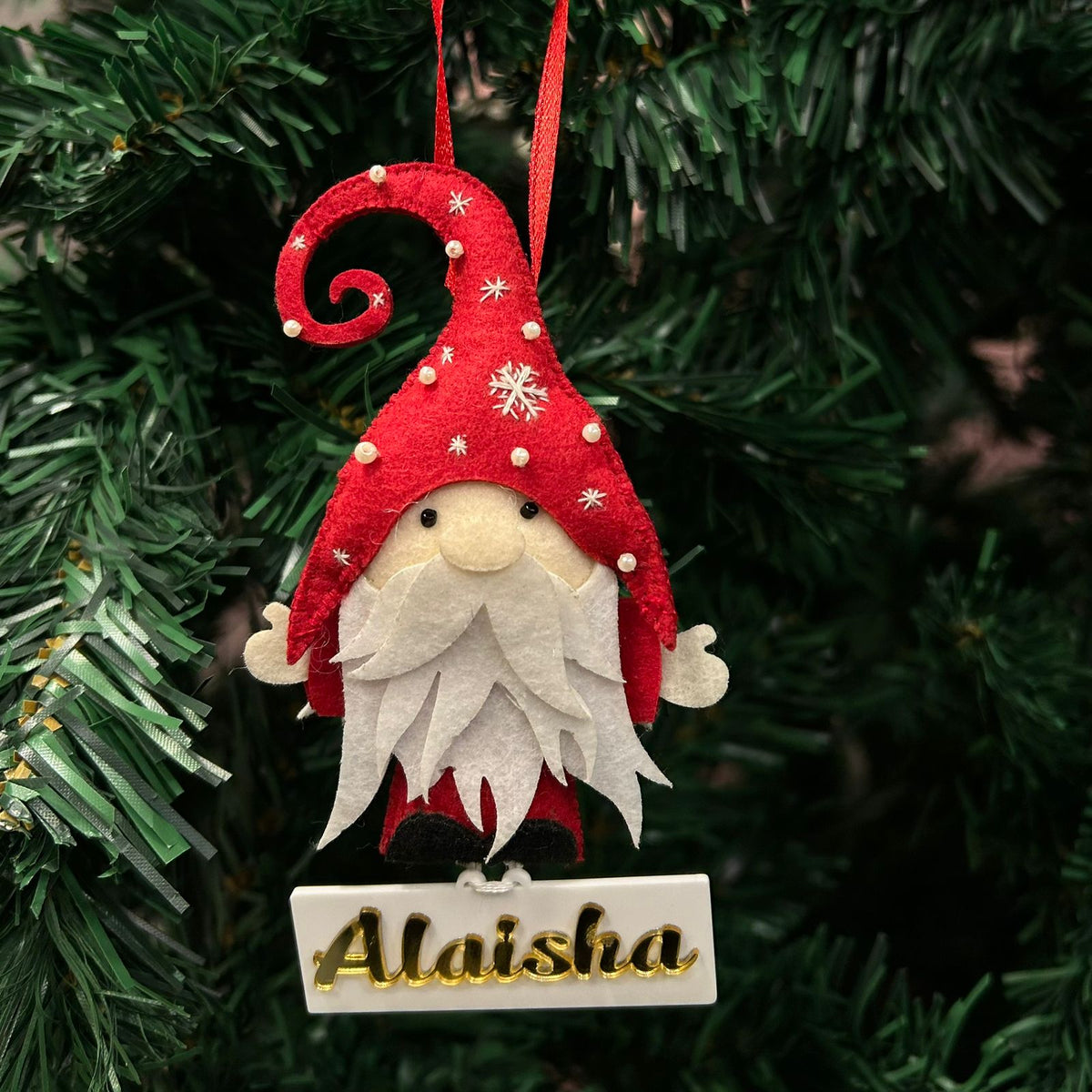 Babble Wrap Gnome Felt Ornament