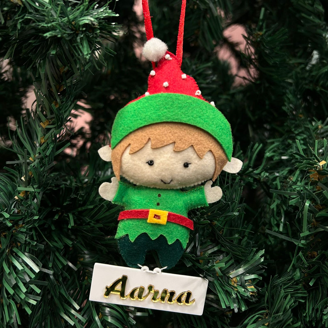 Babble Wrap Elf Felt Ornament