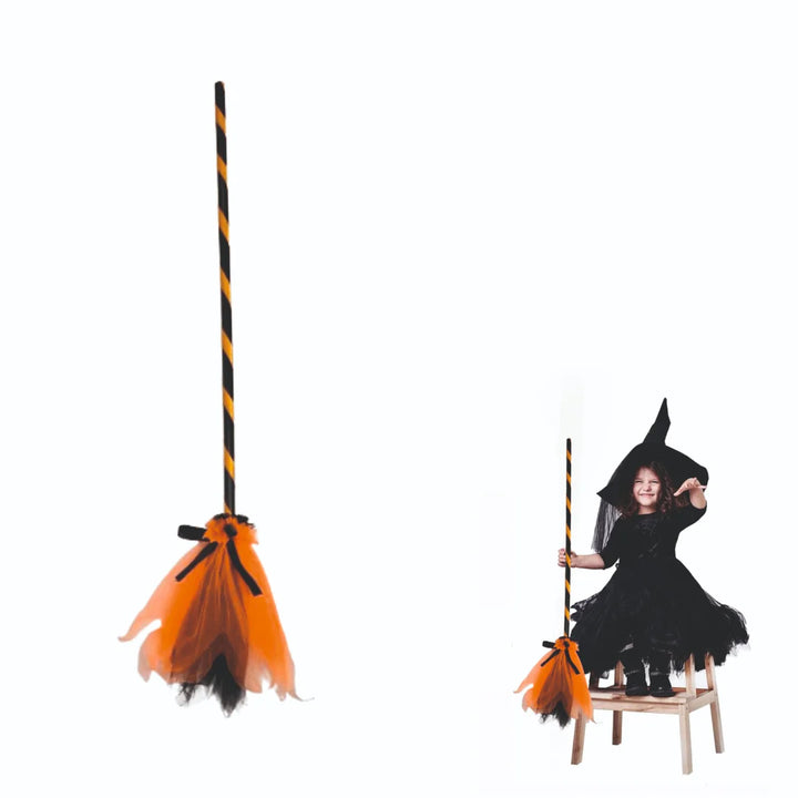 Spooky Spark Brooms –  Pumpkin Orange