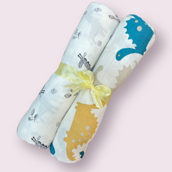 Wild Safari Pub Muslin Swaddles - Set of 2