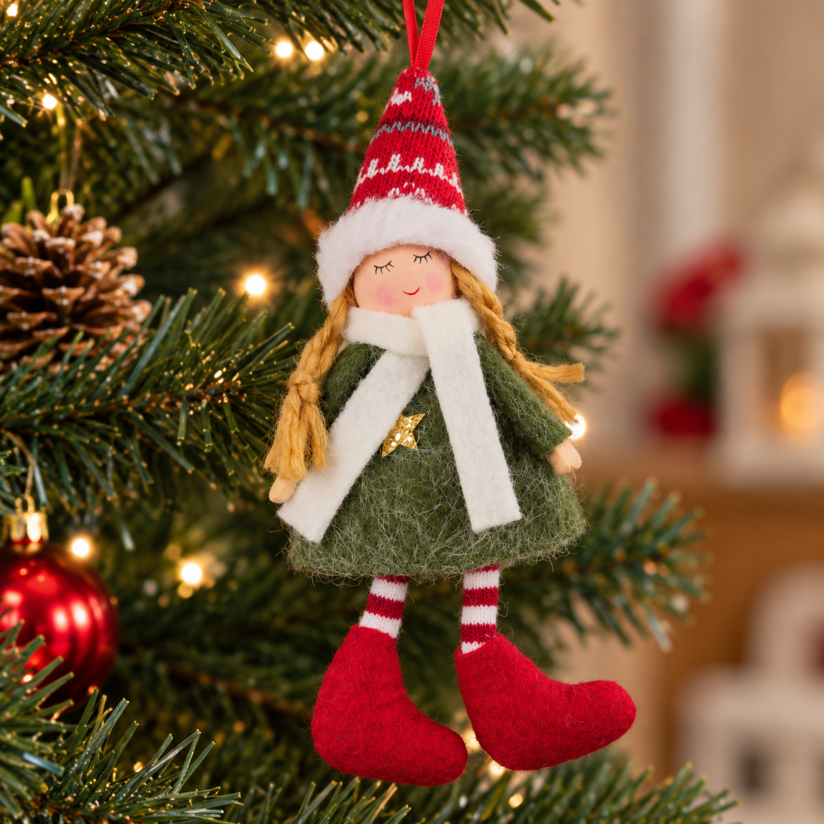 Winter Wonderland Soft Fabric Doll Ornaments - Set Of 3