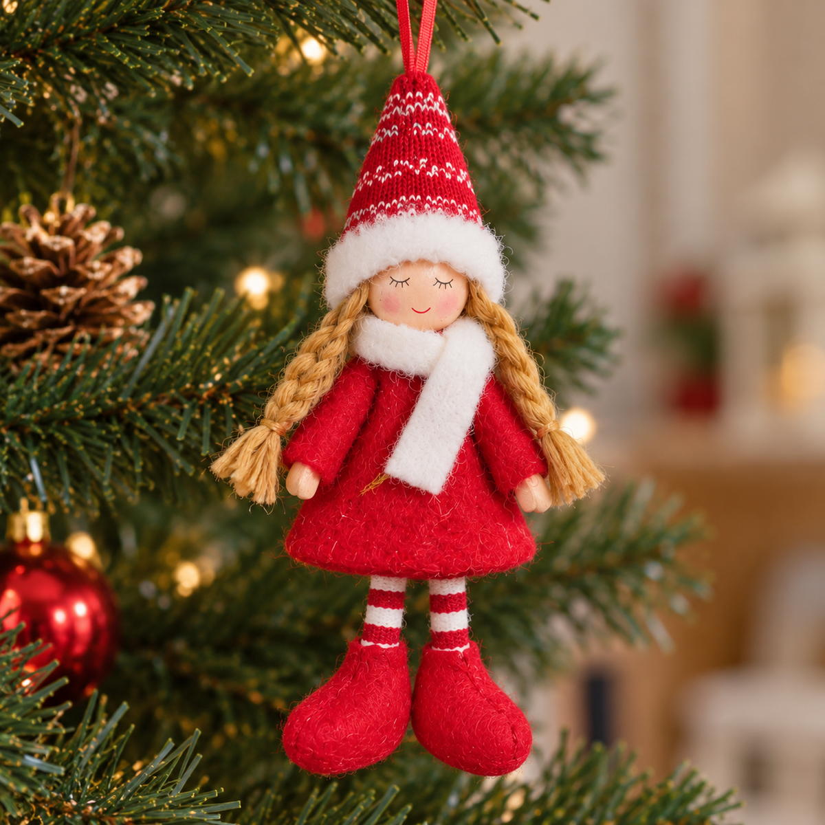 Winter Wonderland Soft Fabric Doll Ornaments - Set Of 3