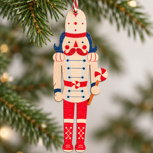 Wooden Nutcracker Ornament