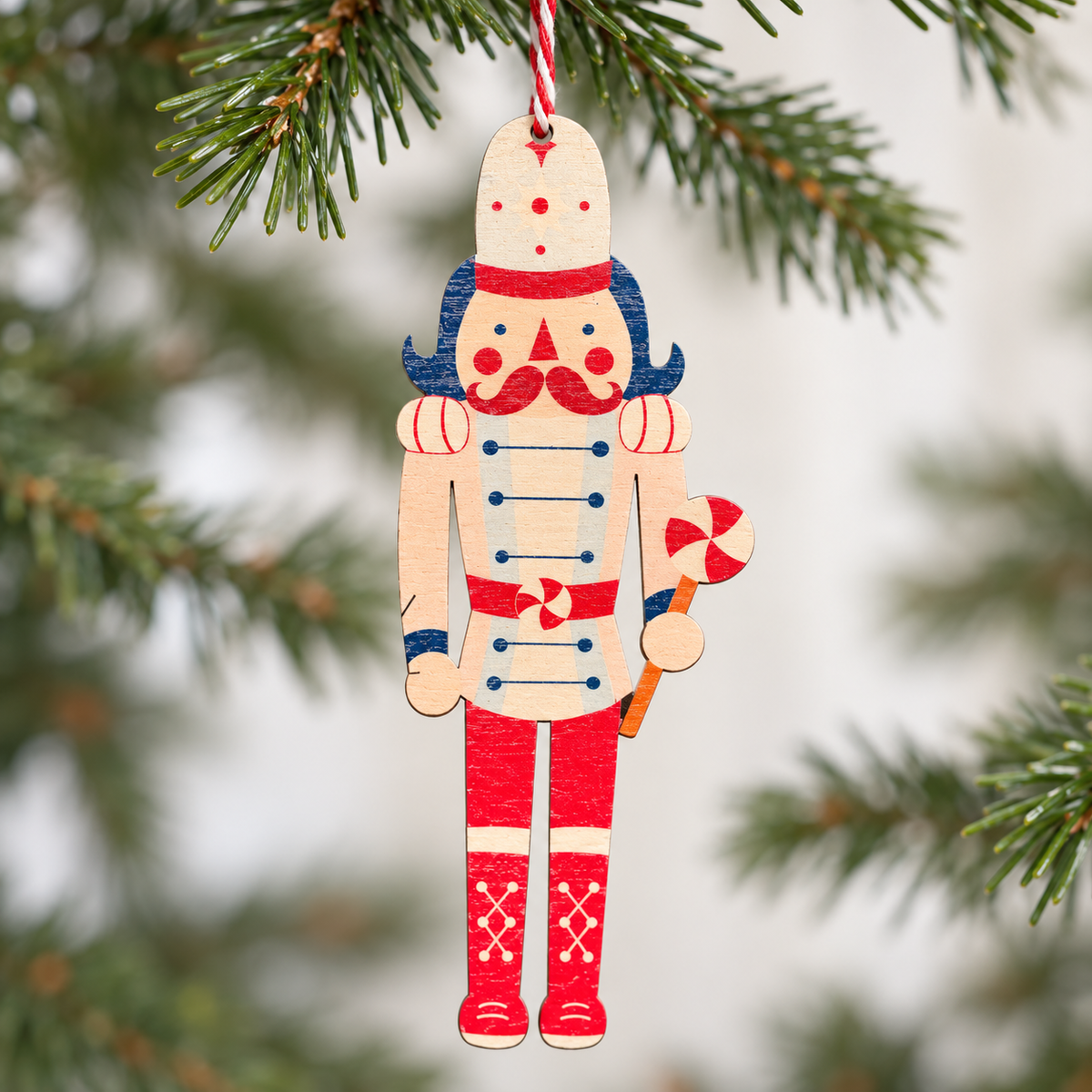Wooden Nutcracker Ornament