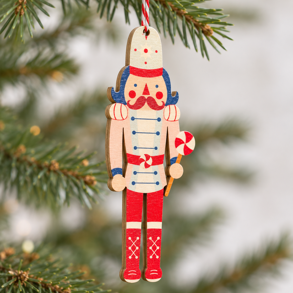 Wooden Nutcracker Ornament