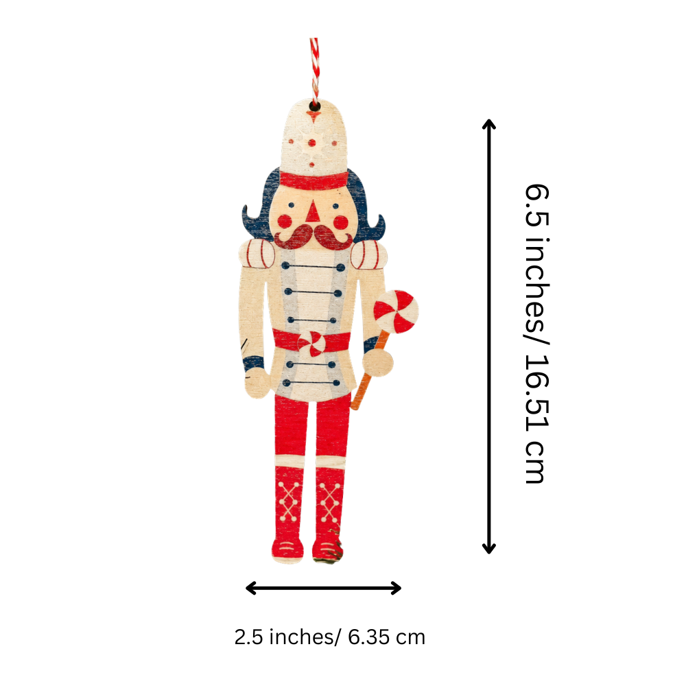 Wooden Nutcracker Ornament