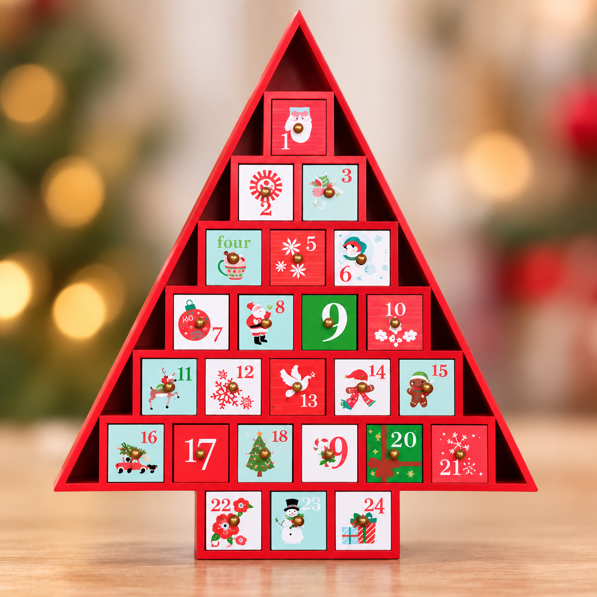 Wooden Advent Calendar (Cherry Blossom)