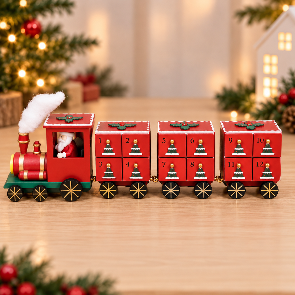 Wooden Advent Calendar (Evergreen Adventure Express)