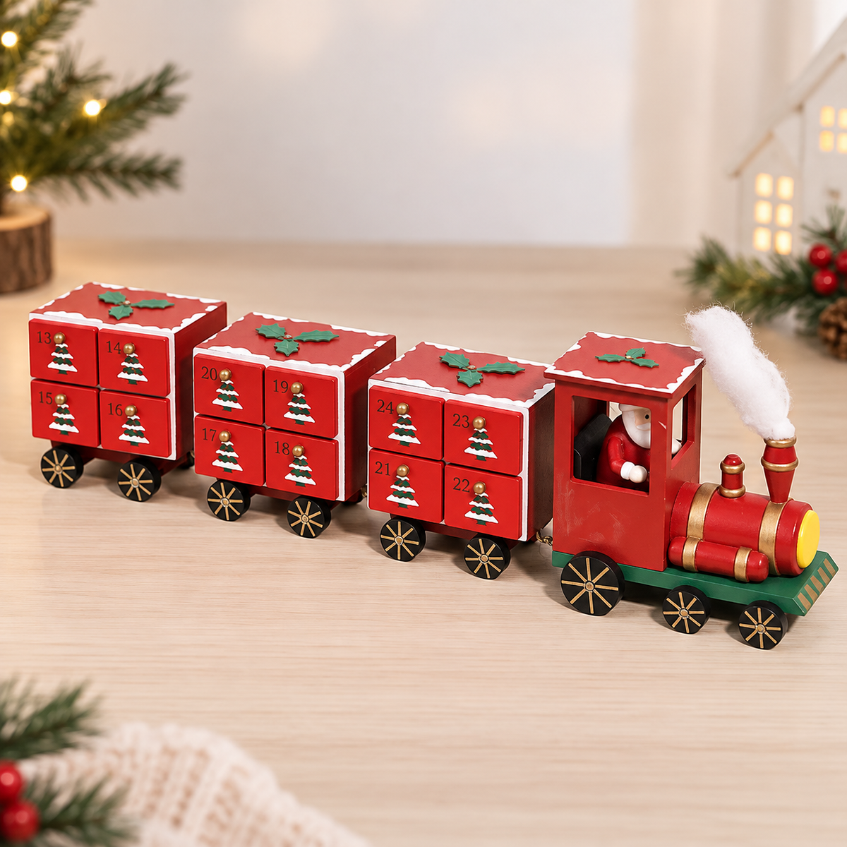 Wooden Advent Calendar (Evergreen Adventure Express)