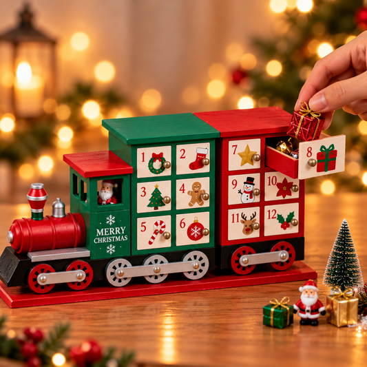 Wooden Advent Calendar (Festive Freight Countdown Train)