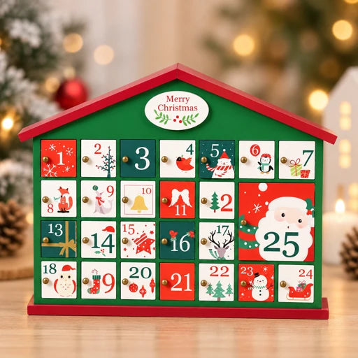 Wooden Advent Calendar (Tinsel Town House)