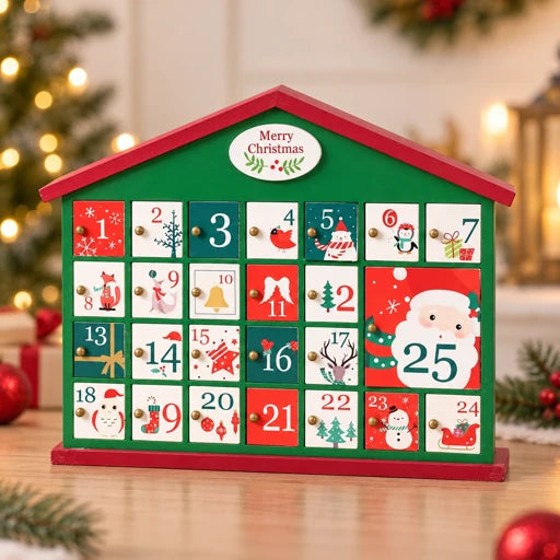 Wooden Advent Calendar (Tinsel Town House)
