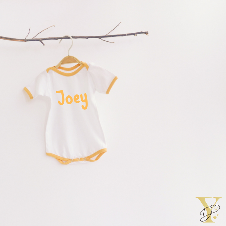 Yellow Love Bodysuits - Set Of 3