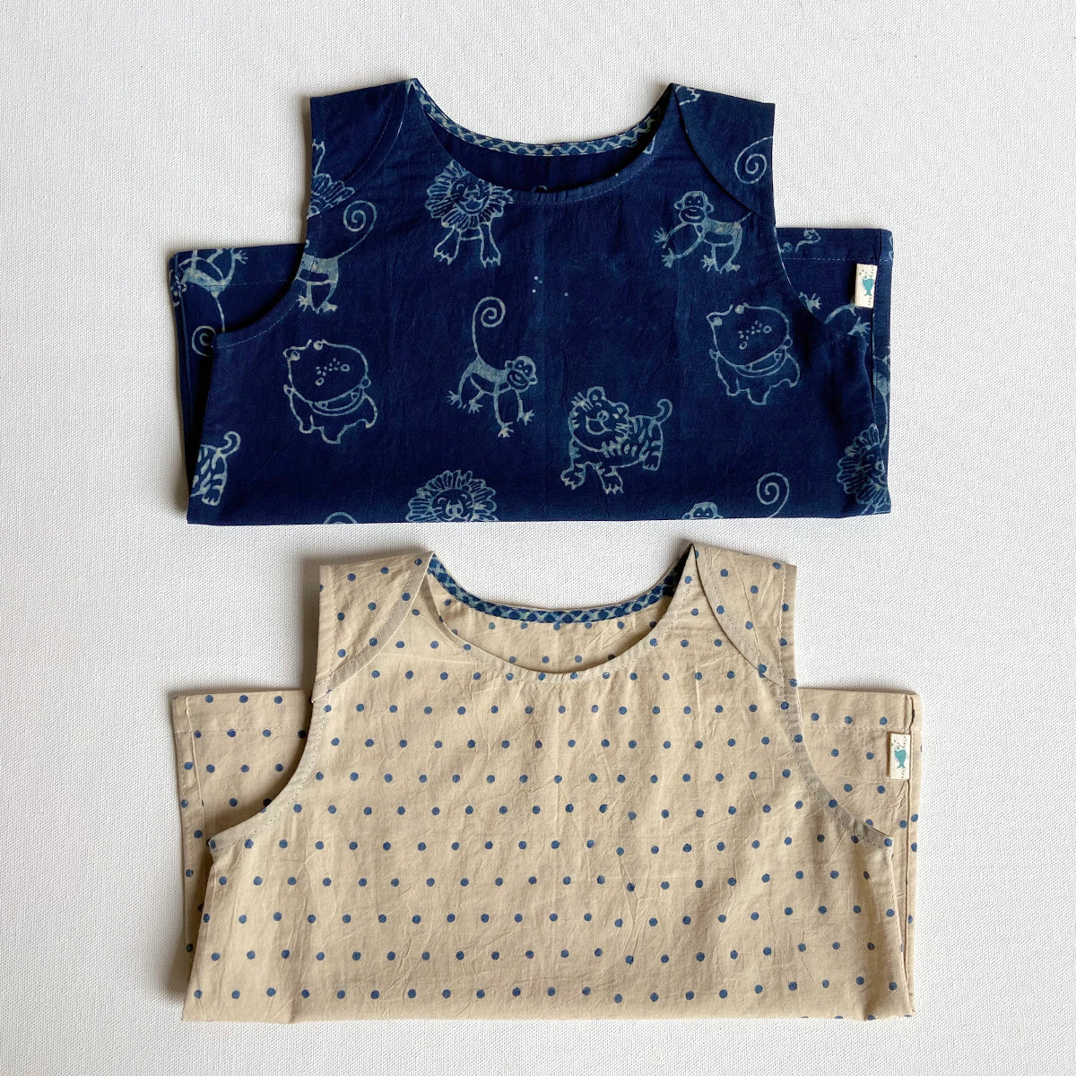 UNISEX ORGANIC INDIGO ZOO JHABLA BAG