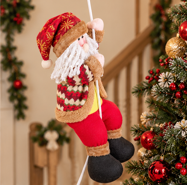 Zig-Zag Sweater Santa on a Tree