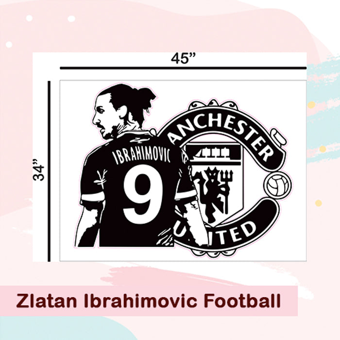 Zlatan Ibrahimovic Football Wall Sticker for Kids Room