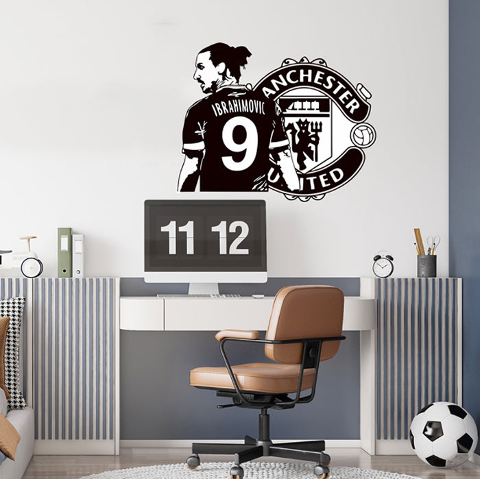 Zlatan Ibrahimovic Football Wall Sticker for Kids Room