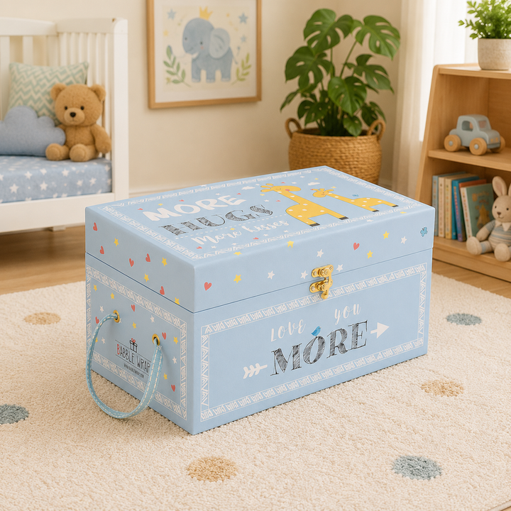 The Blue “More Hugs More Kisses” Trunk