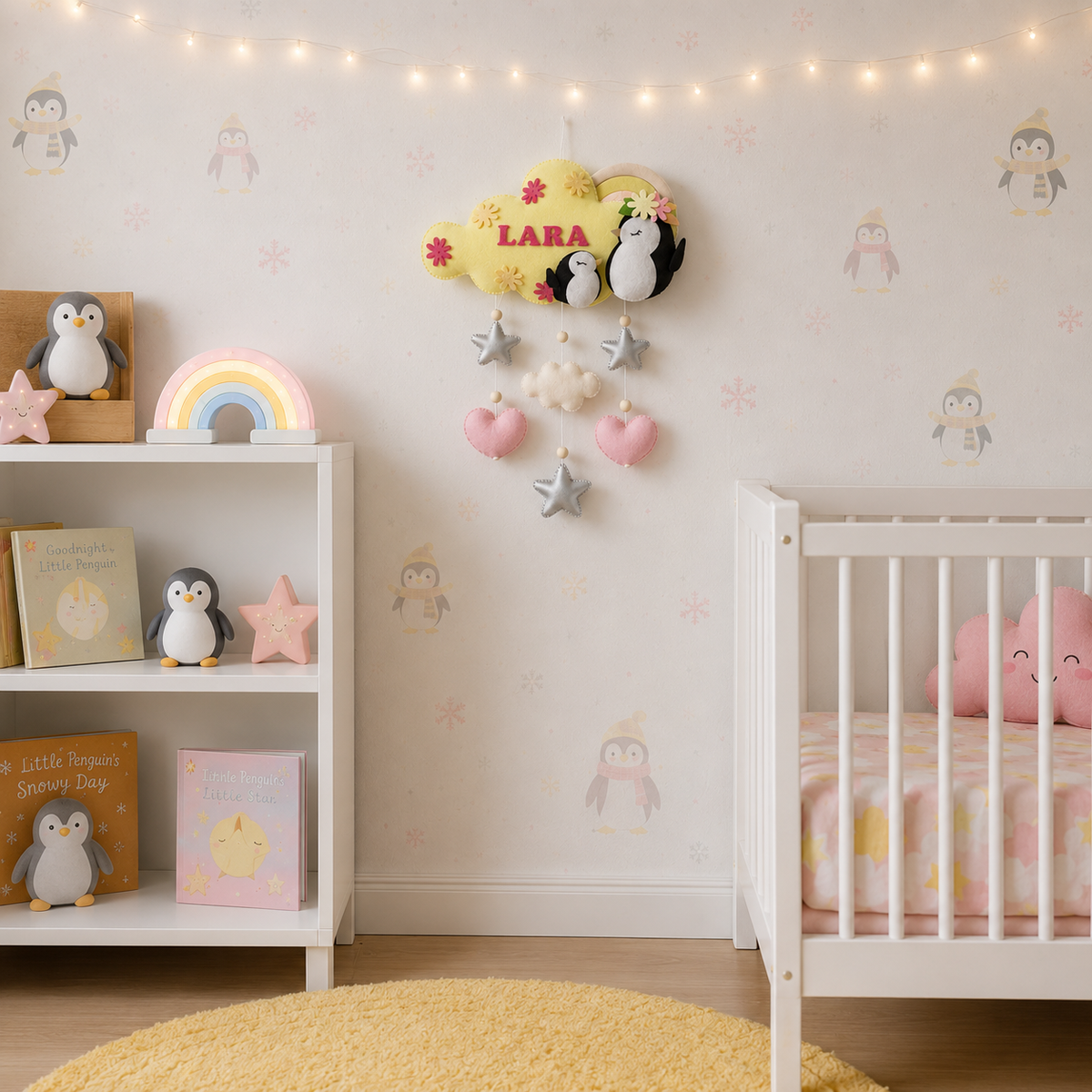 Babble Wrap  Penguin Duet Name Hanging