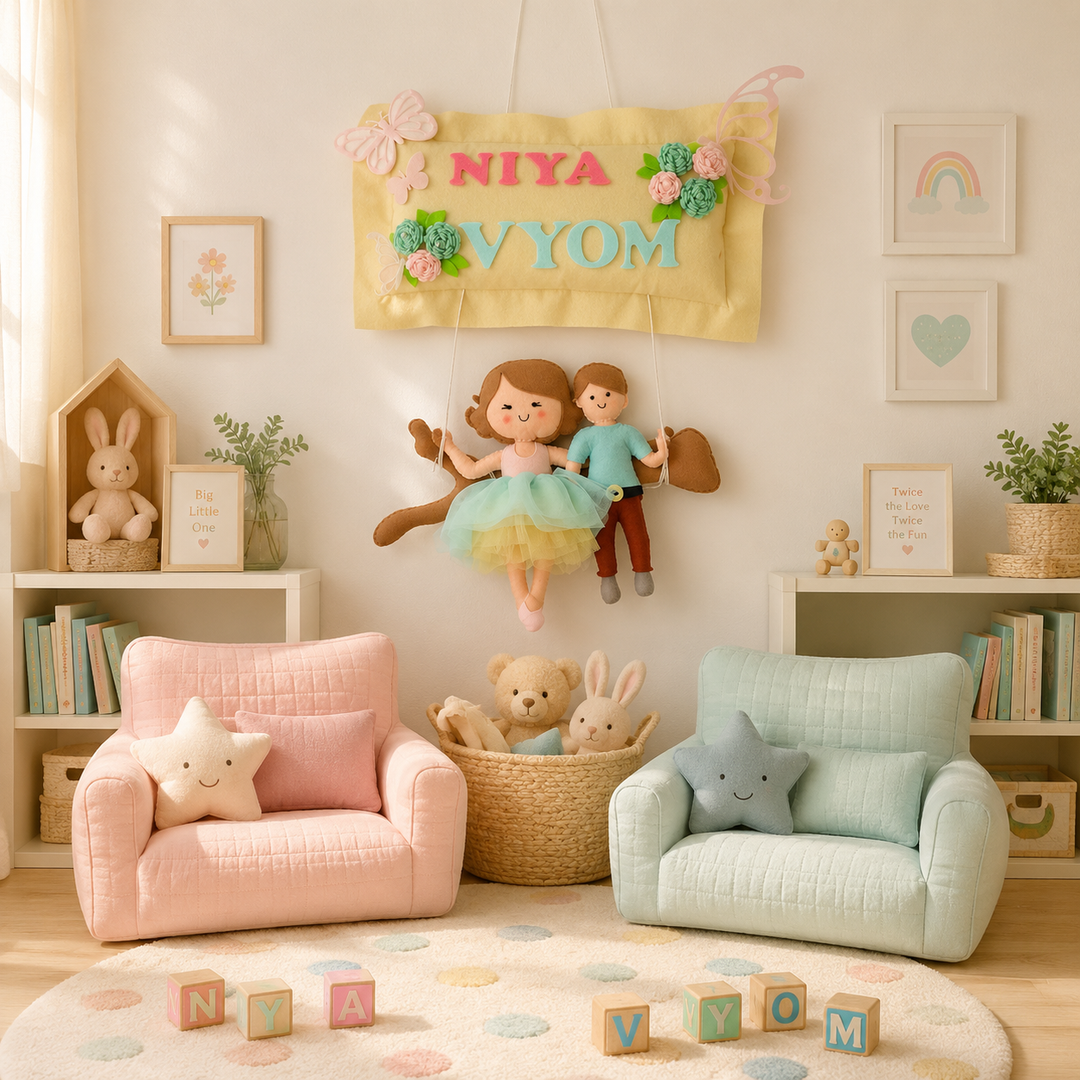 Babble Wrap Swinging Smiles Name Hanging