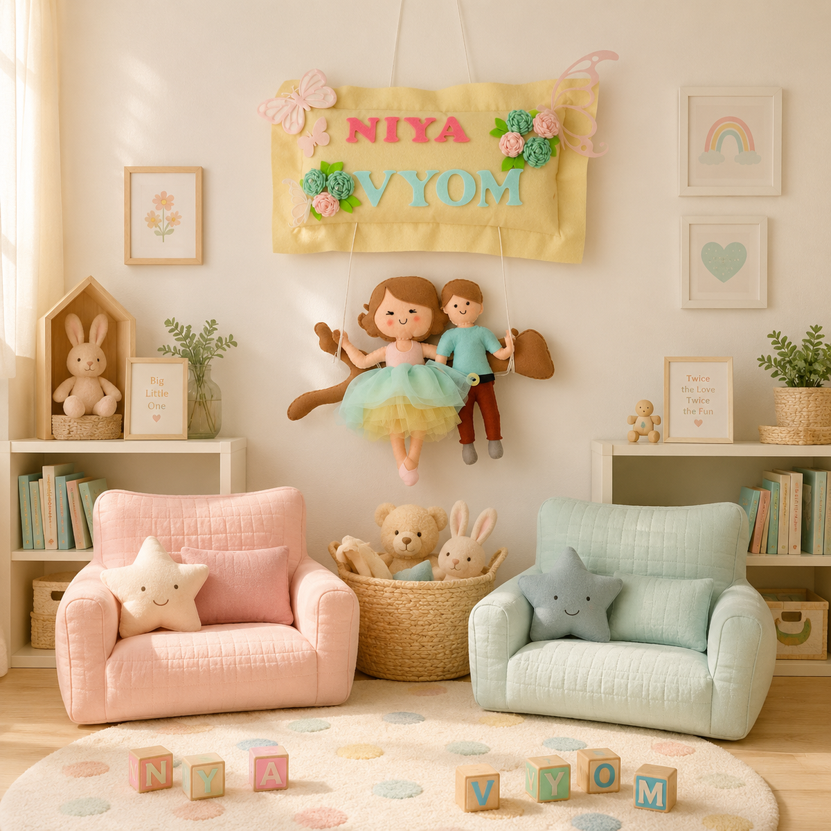 Babble Wrap Swinging Smiles Name Hanging