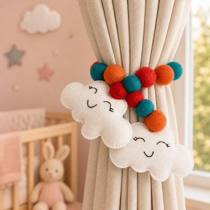 Curtain Tie - Cheerful Cloud