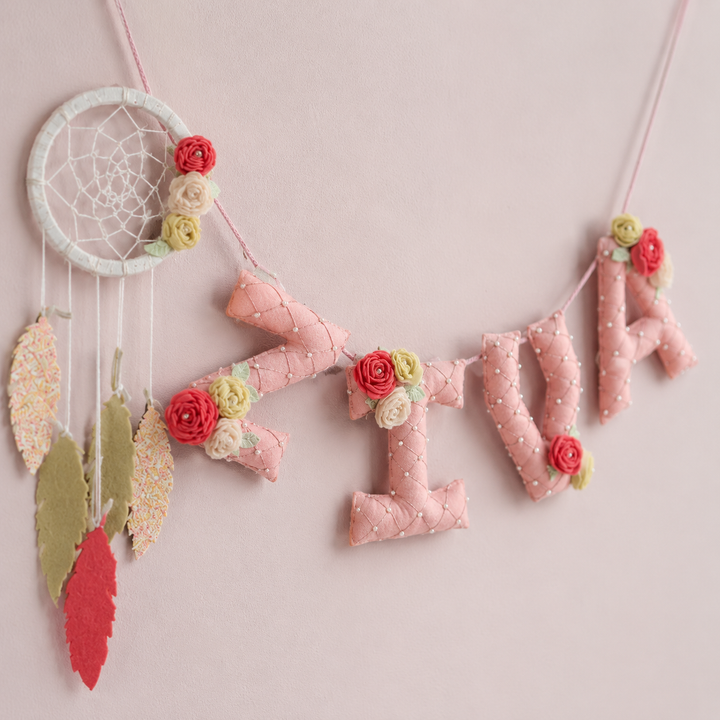 Babble Wrap Embellished Dreamcatcher Name Bunting/Garland