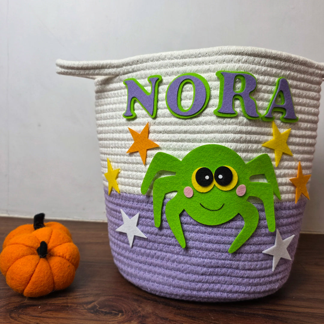 Trick-or-Treat Basket– Cute Creepy Spider