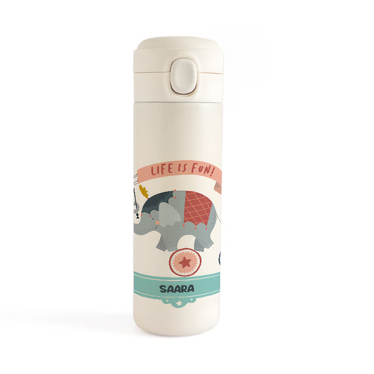 Insulated Water Bottle - Animal Circus