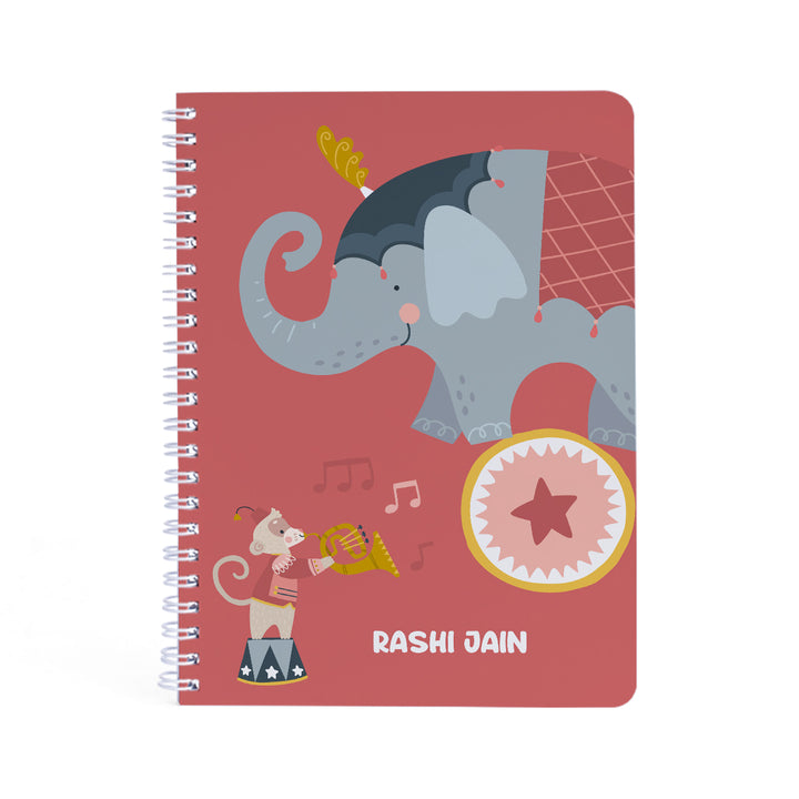 Personalised Spiral Notebook - Animal Circus