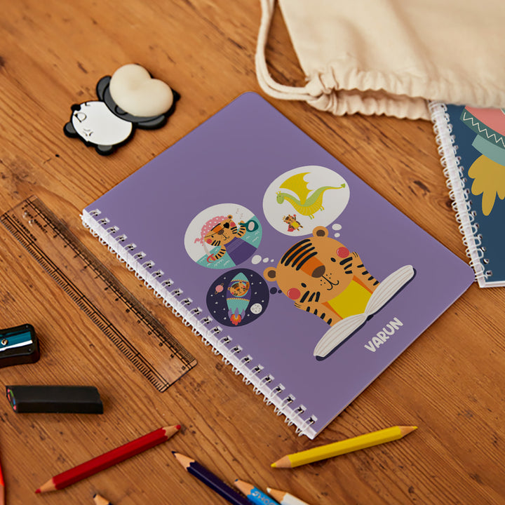 Personalised Spiral Notebook - Animal Library