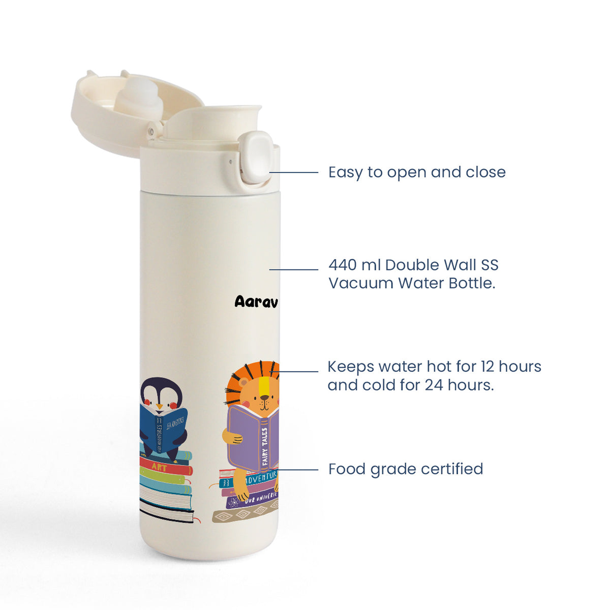 Insulated Water Bottle -Animal Library