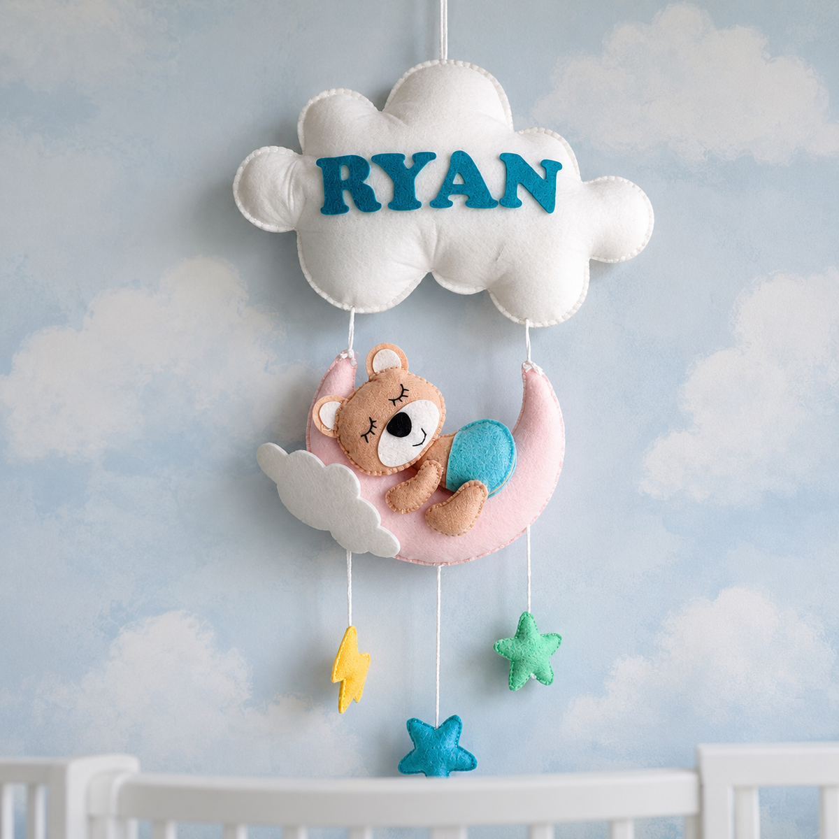 Babble Wrap Starry Snooze Name Hanging