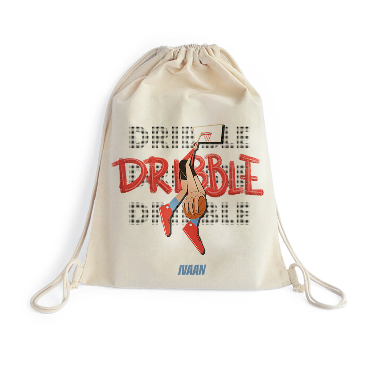 Personalised Drawstring Bag - BasketBall Fever Boy