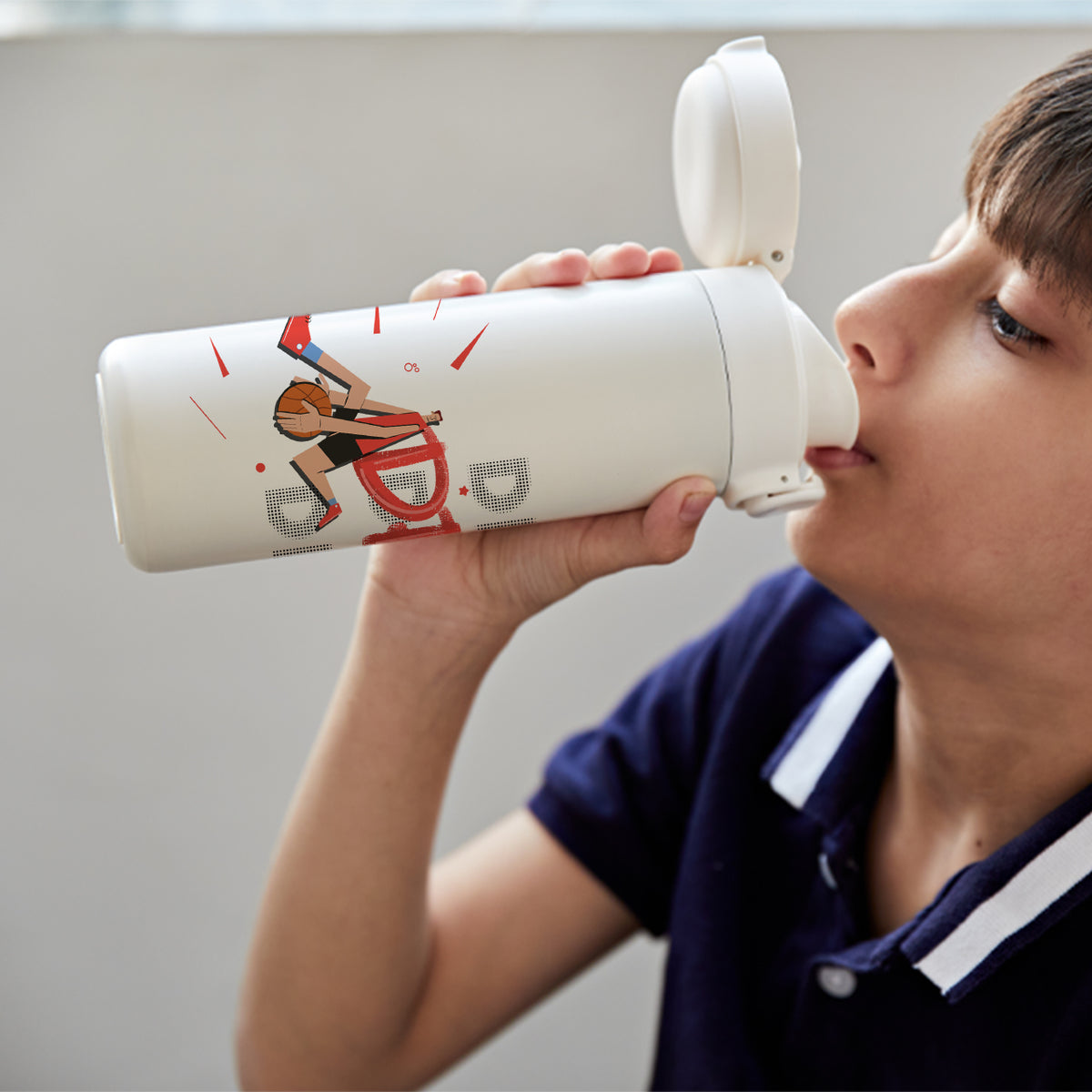 Insulated Water Bottle - Basketball Fever Boy