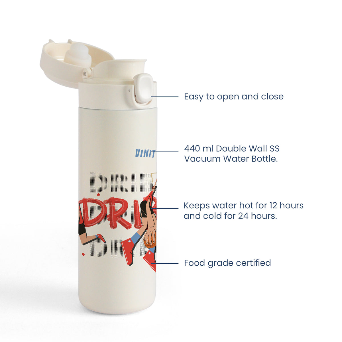 Insulated Water Bottle - Basketball Fever Boy