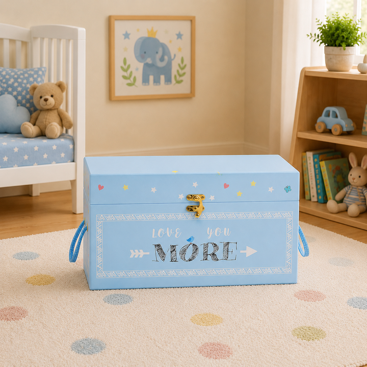The Blue “More Hugs More Kisses” Trunk