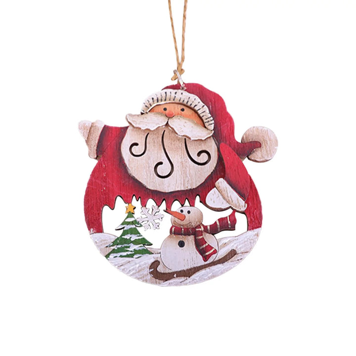 Babble Wrap Wooden Sleigh Ornament - Santa