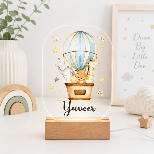 Acrylic LED Night Lamp - Dreamy Balloon Friends