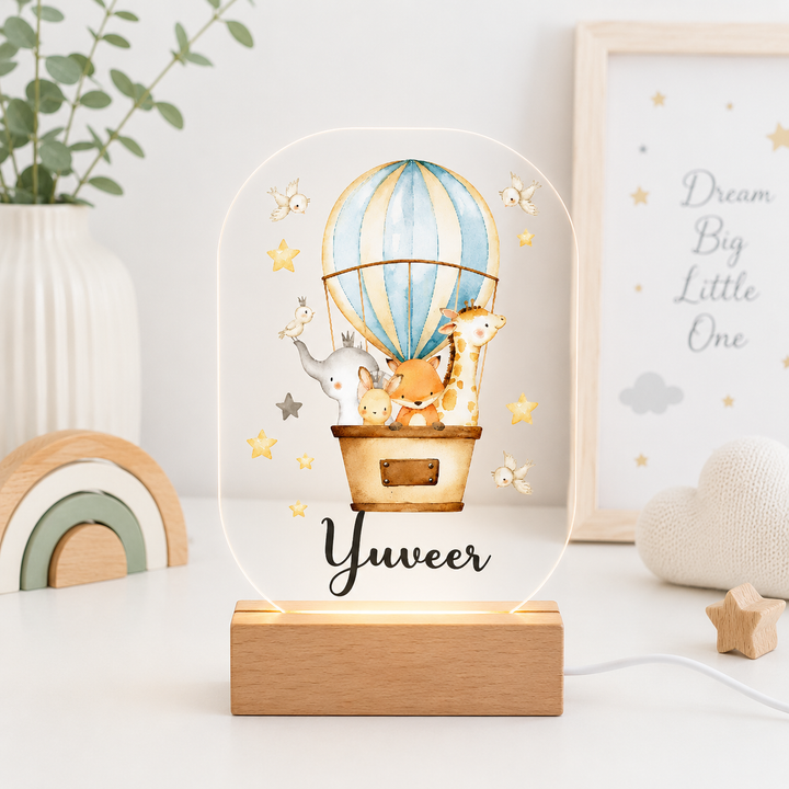 Acrylic LED Night Lamp - Dreamy Balloon Friends