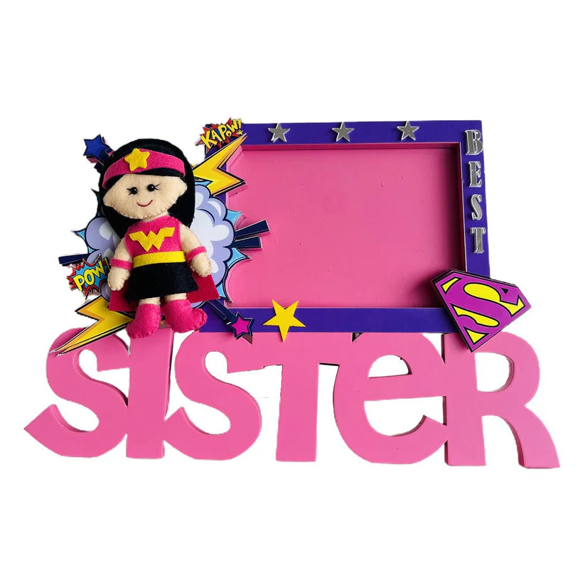 Little Surprise Box Best Sister Table Photo Frame,Gift for Sister