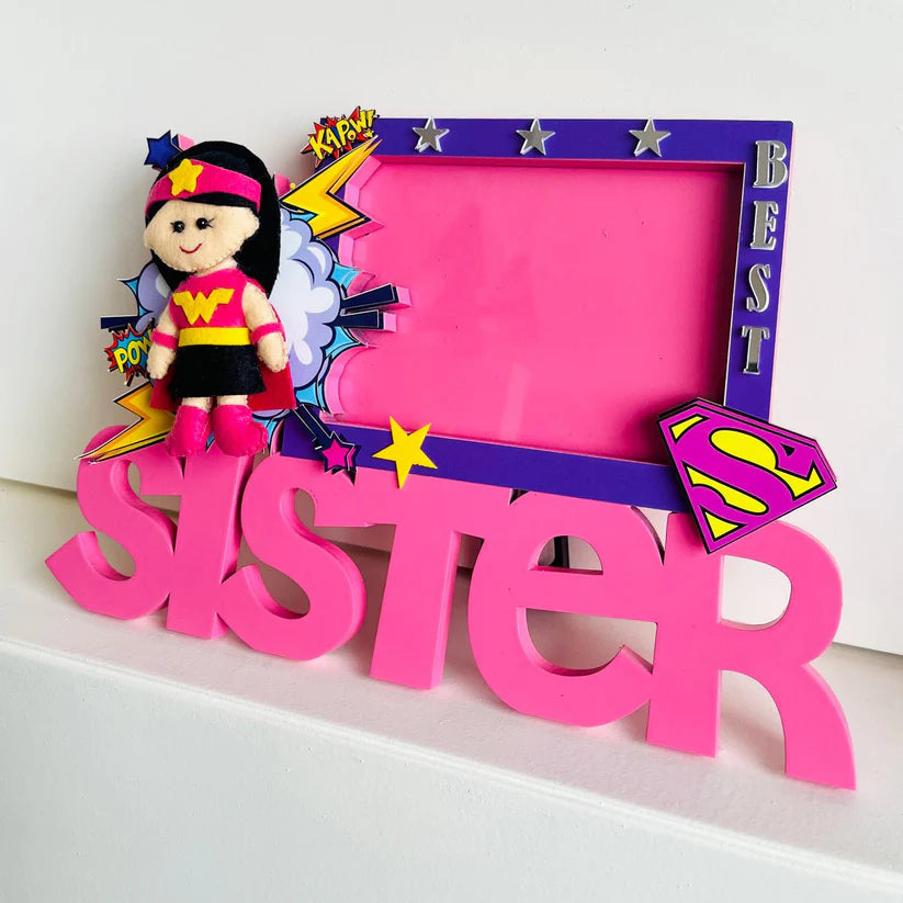 Little Surprise Box Best Sister Table Photo Frame,Gift for Sister