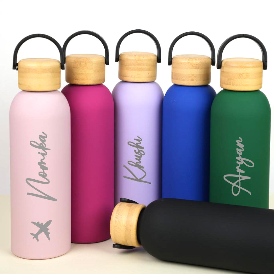 Insulated bottle with handle