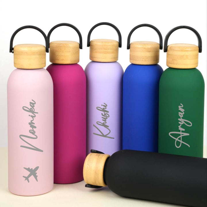 Insulated bottle with handle