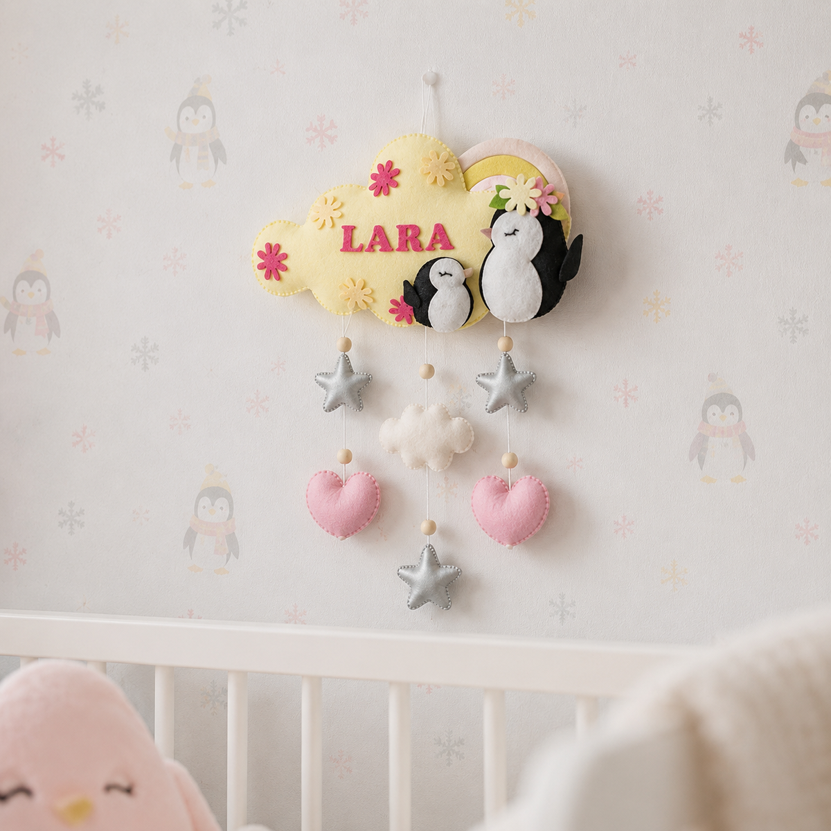 Babble Wrap  Penguin Duet Name Hanging