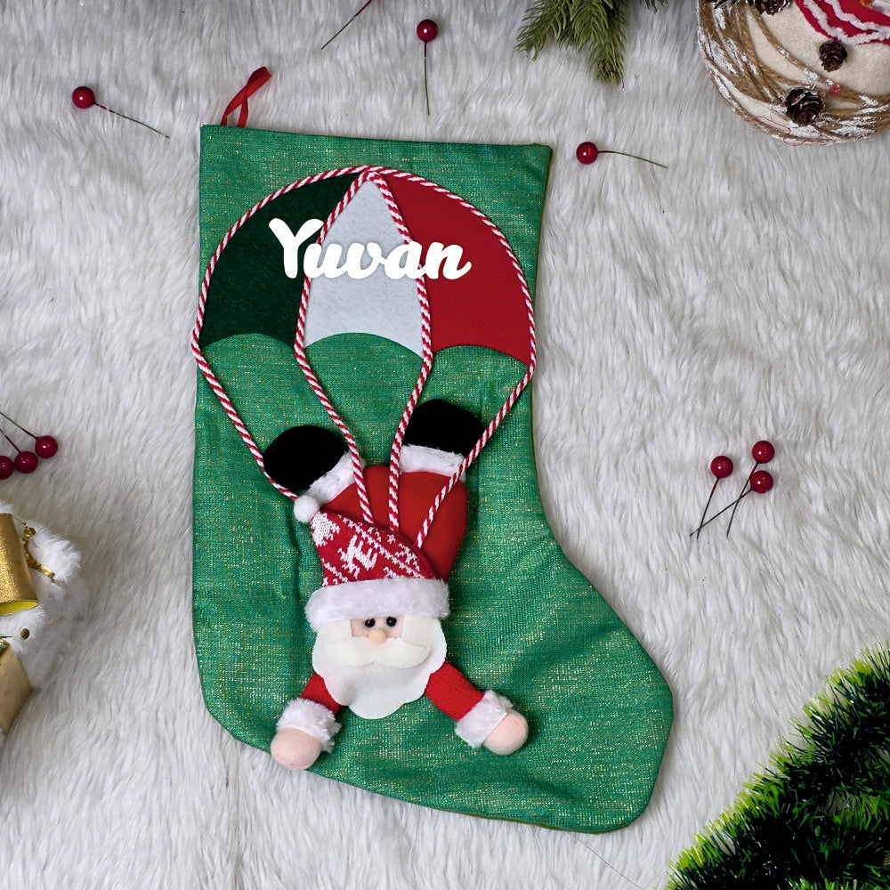Parachute Crew Stocking - Santa